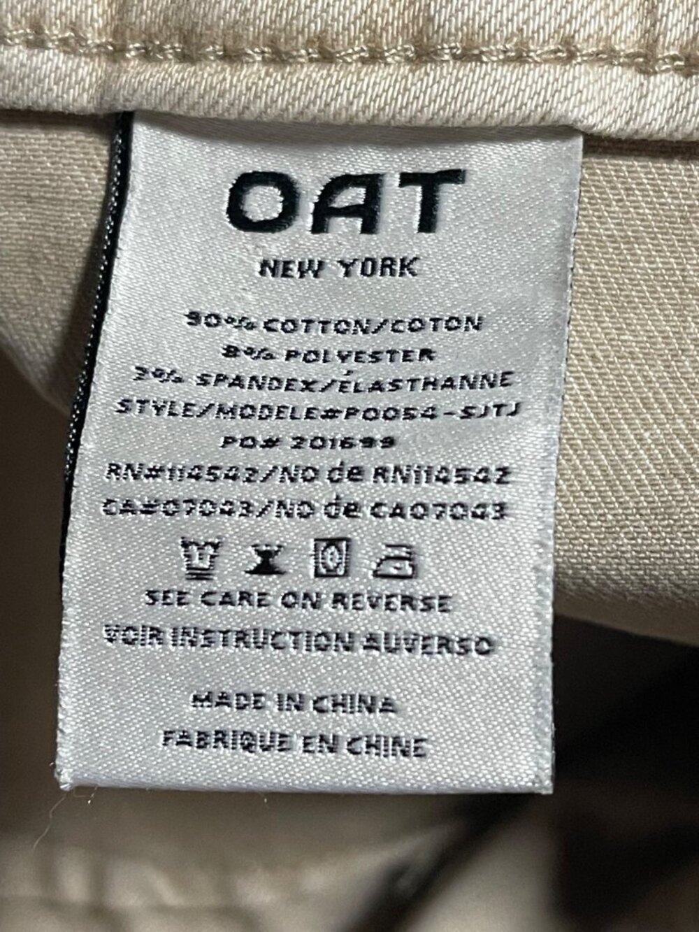 OAT New York High-Rise Wide-Leg Utility Pants Beige Denim Jeans Womens 10/30 - Picture 9 of 10